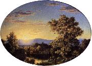 Frederic Edwin Church Twilight among the Mountains oil